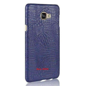 Planet Gates Blue Crocodile Snake Pattern Hard PC PU Leather Lether Phone Etui Coque Case For Samsung Galaxy A510 A5 2016 5.2 A510F A 510F