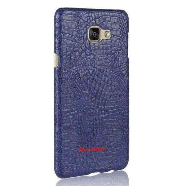Planet Gates Blue Crocodile Snake Pattern Hard PC PU Leather Lether Phone Etui Coque Case For Samsung Galaxy A510 A5 2016 5.2 A510F A 510F