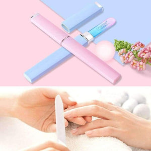 Planet Gates Blue Crystal Glass Nail File Salon Great For Natural Acrylic Fake Nails Emery Boards 2018