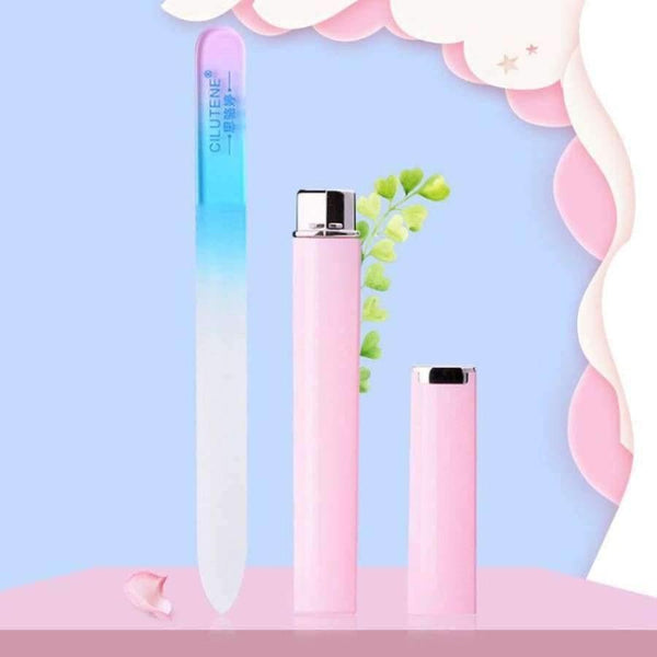 Planet Gates Blue Crystal Glass Nail File Salon Great For Natural Acrylic Fake Nails Emery Boards 2018