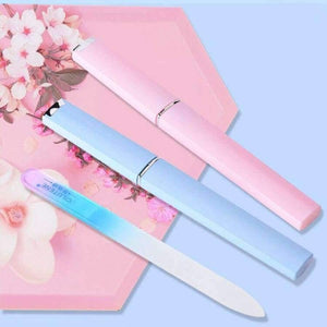 Planet Gates Blue Crystal Glass Nail File Salon Great For Natural Acrylic Fake Nails Emery Boards 2018