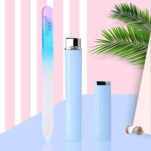 Planet Gates Blue Crystal Glass Nail File Salon Great For Natural Acrylic Fake Nails Emery Boards 2018