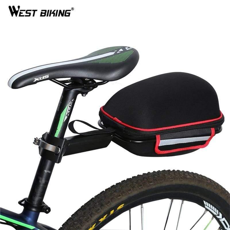 Planet Gates blue Cycling Bag Bike Rear Bag Reflective Waterproof Rain Cover Mountain Bike Cycling Tail Extending Saddle Bicycle Bag