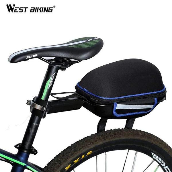 Planet Gates blue Cycling Bag Bike Rear Bag Reflective Waterproof Rain Cover Mountain Bike Cycling Tail Extending Saddle Bicycle Bag