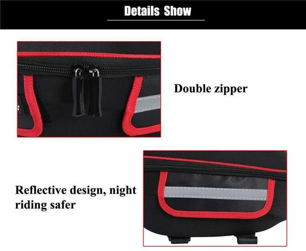 Planet Gates blue Cycling Bag Bike Rear Bag Reflective Waterproof Rain Cover Mountain Bike Cycling Tail Extending Saddle Bicycle Bag