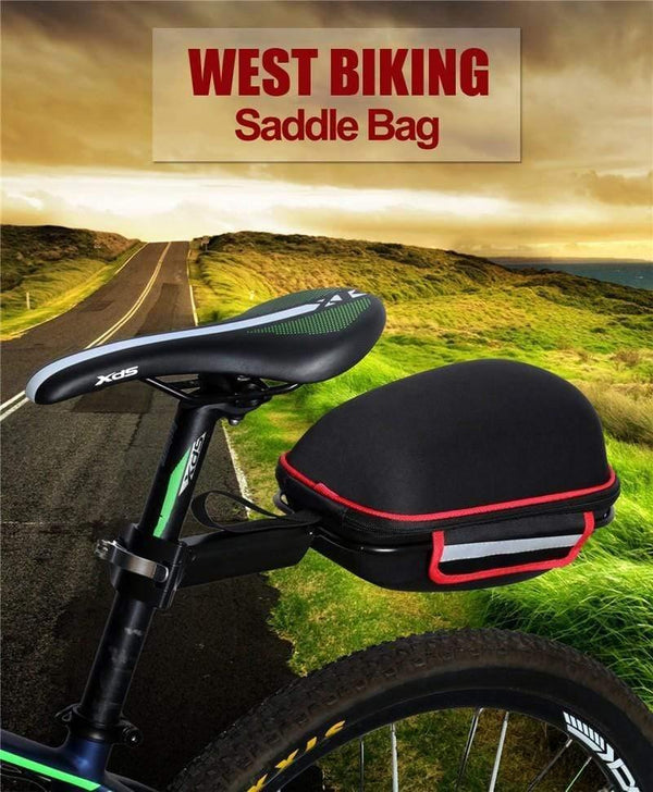 Planet Gates blue Cycling Bag Bike Rear Bag Reflective Waterproof Rain Cover Mountain Bike Cycling Tail Extending Saddle Bicycle Bag