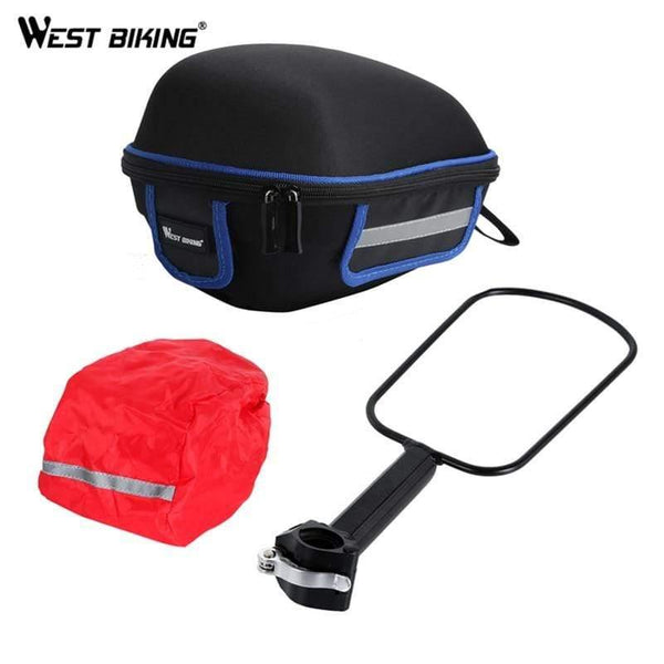 Planet Gates blue Cycling Bag Bike Rear Bag Reflective Waterproof Rain Cover Mountain Bike Cycling Tail Extending Saddle Bicycle Bag