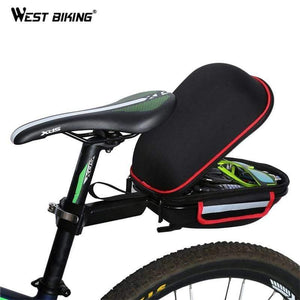 Planet Gates blue Cycling Bag Bike Rear Bag Reflective Waterproof Rain Cover Mountain Bike Cycling Tail Extending Saddle Bicycle Bag