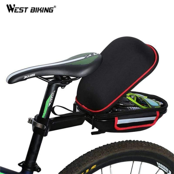 Planet Gates blue Cycling Bag Bike Rear Bag Reflective Waterproof Rain Cover Mountain Bike Cycling Tail Extending Saddle Bicycle Bag
