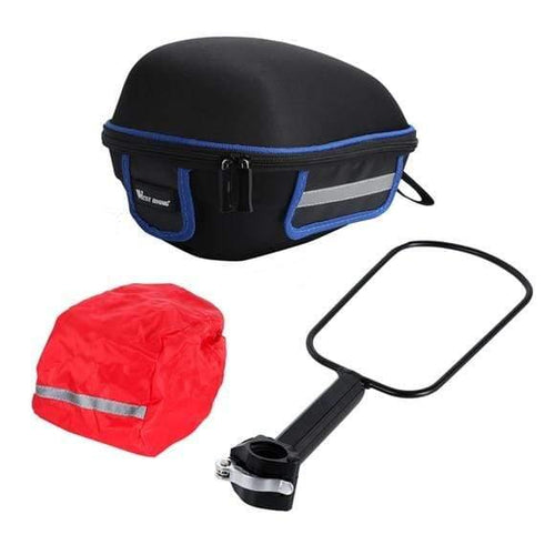 Planet Gates blue Cycling Bag Bike Rear Bag Reflective Waterproof Rain Cover Mountain Bike Cycling Tail Extending Saddle Bicycle Bag