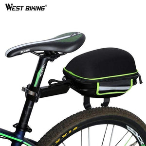 Planet Gates blue Cycling Bag Bike Rear Bag Reflective Waterproof Rain Cover Mountain Bike Cycling Tail Extending Saddle Bicycle Bag
