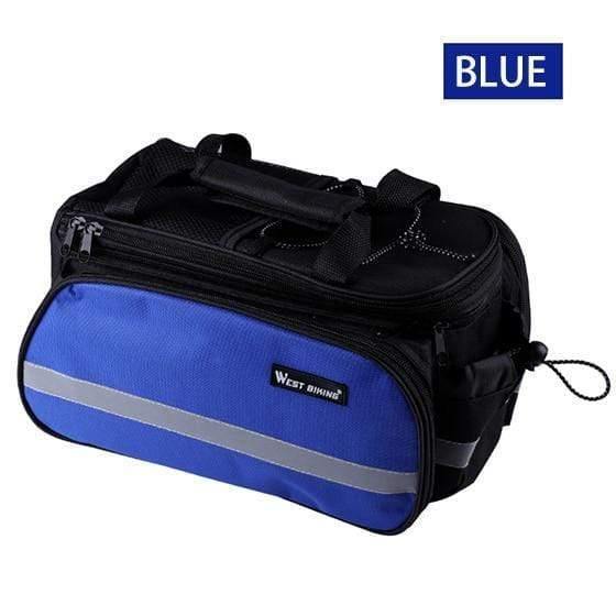 Planet Gates Blue Cycling Camel Bag 10-25L Volume Waterproof Riding Bicycle Rear Rack Storage Luggage Bags Reflective MTB Bike Bag