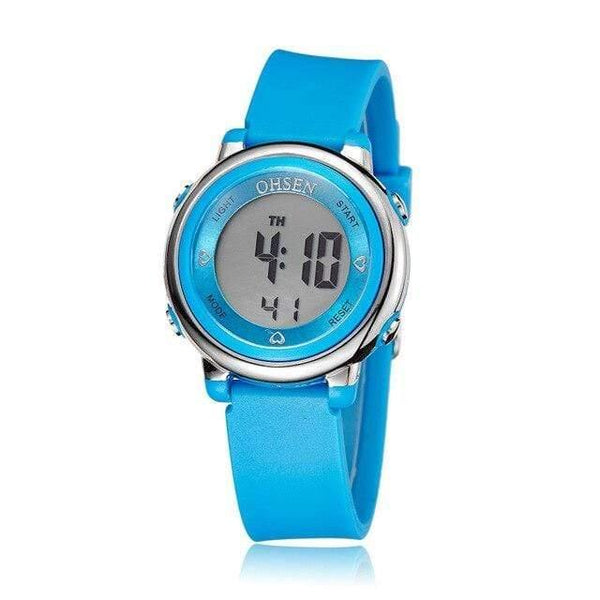 Planet Gates Blue Digital Sport Boy Watches for Girls Blue Children Watch Waterproof LED Alarm Student Clock relogio infantil