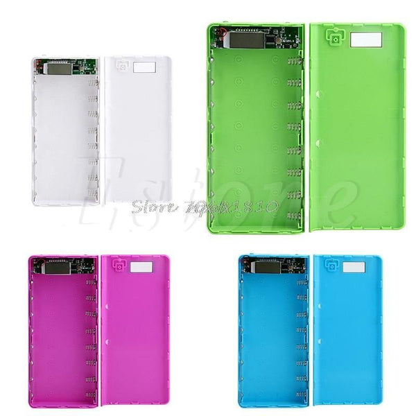 Planet Gates Blue DIY USB Mobile Power Bank Charger Case Pack 8Pcs 18650 Battery Holder Case for Phone Z17 Drop ship