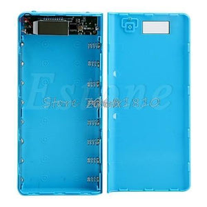Planet Gates Blue DIY USB Mobile Power Bank Charger Case Pack 8Pcs 18650 Battery Holder Case for Phone Z17 Drop ship