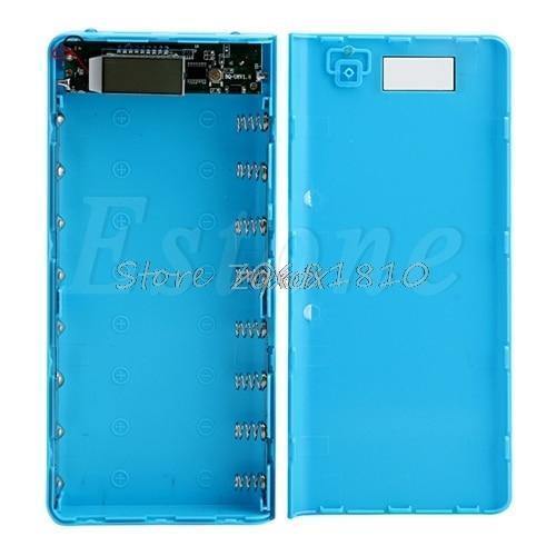 Planet Gates Blue DIY USB Mobile Power Bank Charger Case Pack 8Pcs 18650 Battery Holder Case for Phone Z17 Drop ship