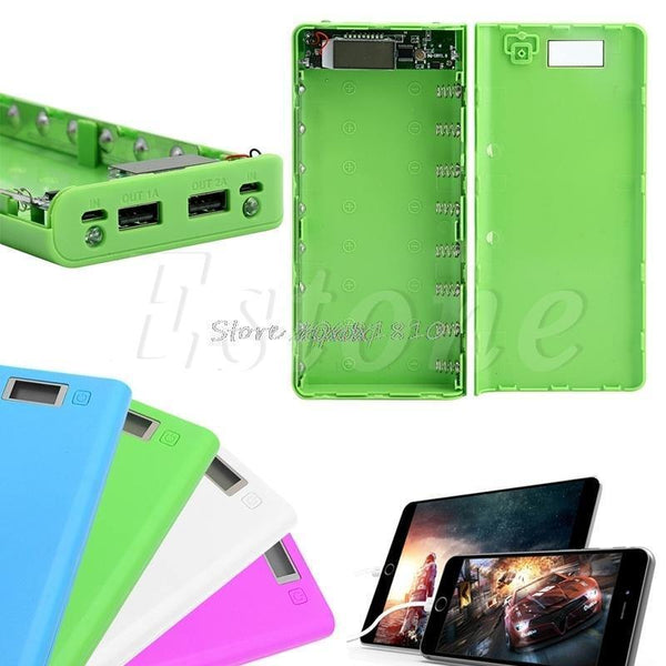DIY USB Mobile Power Bank Charger Case Pack 8Pcs 18650 Battery Holder Case for Phone Z17 Drop ship - Planet Gates