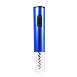 Planet Gates Blue Dry Battery Electric Wine Opener Automatic Bottle Opener Corkscrew Professional Red Wine Opener Foil Cutter Set for Kitchen Tool