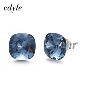 Planet Gates Blue Embellished with Crystal Stud Earrings Women Earrings Austrian Rhinestone 925 Sterling Silver Earrings