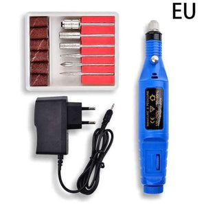 Planet Gates blue EU Electric Nail Polish Pedicure Machine Apparatus Of Manicure Nail Drill Bits Set Cuticle Acrylic Gel Remover Pen Tools Kit
