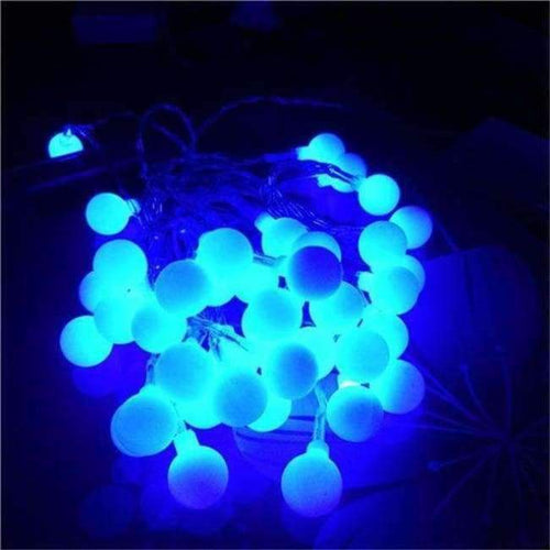 Planet Gates Blue / EU Plug Coversage 6M 40 Led Christmas Tree Garland String Xmas Decoration Outdoor Ball Curtain Navidad Curtain Fairy Holiday Lights