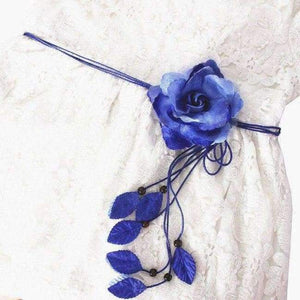 Planet Gates blue fashion flower string tassel women waist belts for dresses knot female ladies ceinture femme
