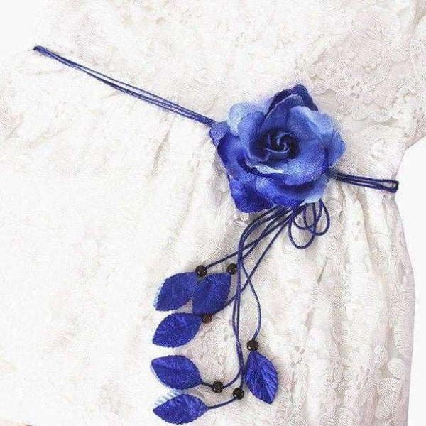 Planet Gates blue fashion flower string tassel women waist belts for dresses knot female ladies ceinture femme