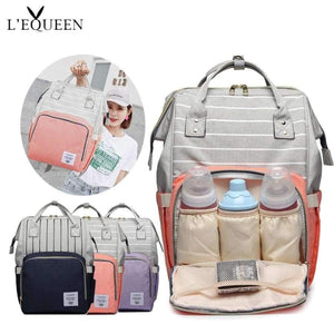 Planet Gates Blue Fashion Striped Maternity Nappy Bag Large Capacity Baby Bag Bolsa Maternidade Designer Nursing Bag For Mother Baby Diaper