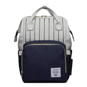 Planet Gates Blue Fashion Striped Maternity Nappy Bag Large Capacity Baby Bag Bolsa Maternidade Designer Nursing Bag For Mother Baby Diaper