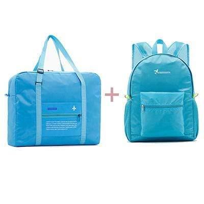 Planet Gates blue Fashion Women Travel Bags Unisex Luggage Bags Nylon Folding Large Capacity Luggage Travel Bags Portable Men Handbag wholesa