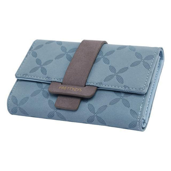 Planet Gates Blue Female Wallet Leather Women Wallets Floral Foldable Change Purse Credit Card Lady Coin Purses Holders For Girls Carteira