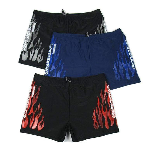 Planet Gates blue fire / XL Men's Man Swimwear Swimsuits Swimming Boxer Shorts Sports Suits Surf Board Shorts Trunks Men Swim Suits Summer