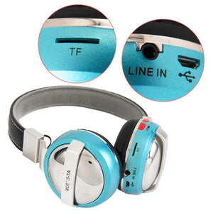 Planet Gates Blue Foldable Bluetooth V4.1 Headphone Stereo Headset Microphone Noise Canceling Wireless Headset For Tablet Mobile Phone