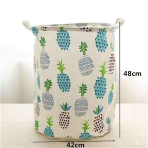 Planet Gates Blue Folding Black Cactus Laundry Basket 42*48cm Nordic Style Dirty Clothes Toys Travel Organizer Home Storage Organization