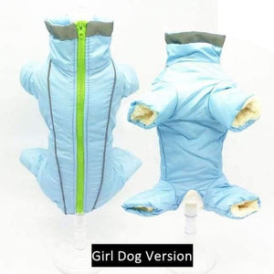 Planet Gates blue for girl dog / S 10 Winter Warm Pet Dog Clothes Waterproof Dog Coat for Small Dog Reflective Dog Jumsuit Soft Fleece Full-Covered Belly