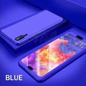 Planet Gates Blue / For Huawei P20 H&A 360 Degree Protection Full Cover Phone Case For Huawei P20 Lite P20 Pro Shockproof Cover For Huawei P20 Lite Case Glass