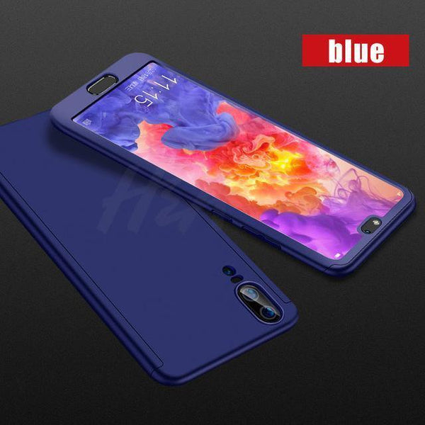 Planet Gates Blue / For Huawei P20 H&A Luxury 360 Degree Full Cover Phone Case For Huawei P20 Lite P20 Pro Screen Protector Phone Cover P20 Lite P20 Pro Case Glass