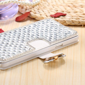 Planet Gates blue / for iphone 4s Rhinestone Diamond Phone Case for iPhone Xs Max 5 5s 5c 6 6s plus 7 8 plus Wallet Leather Flip Cover
