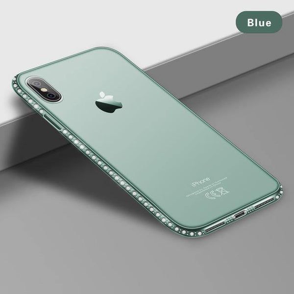 Planet Gates Blue / For iPhone 6 6s USLION Diamond Bling Transparent Phone Case Cover for iPhone 6 6S 8 7 Plus Soft TPU Clear Cover For iPhone X XR XS Max 5 5s SE
