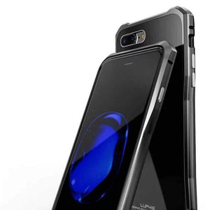 Planet Gates blue / for iphone 7 iPhone 7 Case  Luxury Aluminum Metal Frame + Tempered Backplane Back Cover For iPhone 7plus Phone Case JS0021