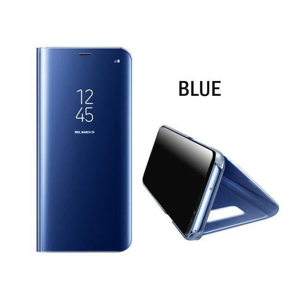 Planet Gates Blue / For Samsung A7 2018 Smart Mirror Flip Phone Case For Samsung Galaxy S9 S8 S7 S6 Edge Plus View Cover For Note 9 8 J5 J7 A5 A6 A7 A8 2017 2018 Case