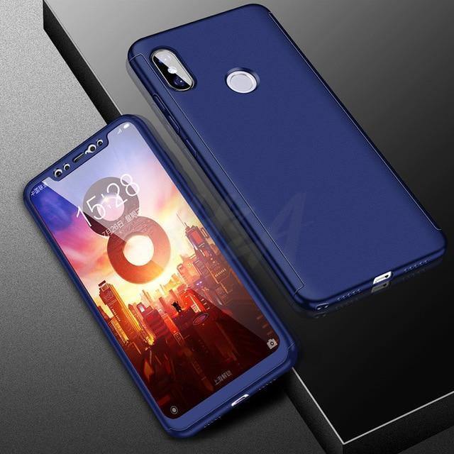 Planet Gates Blue / For Xiaomi Mi 5 H&A Luxury 360 Full Cover Phone Case For Xiaomi Mi 5 5S Plus Mi5X 6X Mi 8 SE Shockproof Cover Pocophone F1 Case With Glass