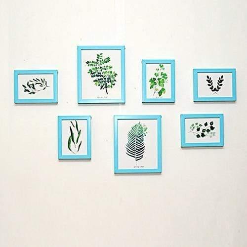 Planet Gates blue frame 7 Pcs Classic Photo Frame For Wall Hanging Picture Frame Photo 7 10 Inch Wall Art Wedding Couple Recommendation Pictures Frames