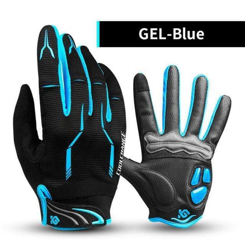 Planet Gates Blue Gel / M 10 Colors Winter Women Men's Cycling Gloves Full Finger with GEL Pad  Shockproof MTB Mountain Bike Bicycle Gloves