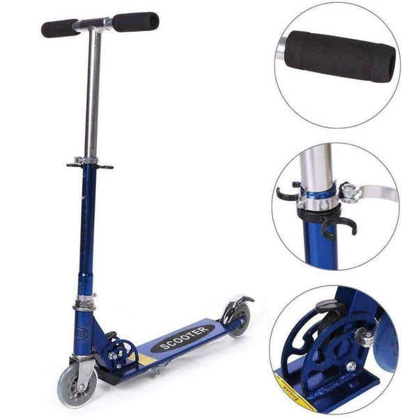 Planet Gates Blue / Germany Adult Portable Kick Scooter Aluminum 2 Wheel Foldable Scooters Mini Bicycle Adjustable Height Kick Scooter For Adult