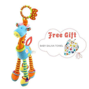 Planet Gates Blue Girraffe Crib Hanging Toys For Babies Soft Animals Giraffe Rattle Bell Stroller Toys For Kids Teether Early Learning Education Color Toys