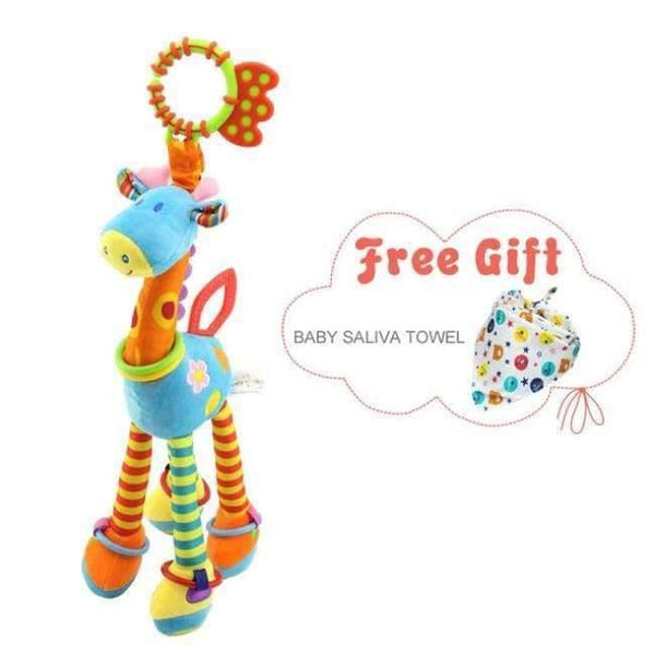 Planet Gates Blue Girraffe Crib Hanging Toys For Babies Soft Animals Giraffe Rattle Bell Stroller Toys For Kids Teether Early Learning Education Color Toys