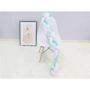 Planet Gates Blue green 4 colors 4 Braids 2 Meter Knot Soft Baby Bed Bumper Crib Sides Newborn Crib Pad Protection Cot Bumpers Bedding for Infant