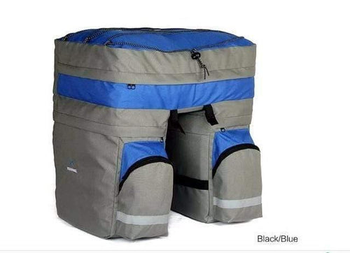 Planet Gates Blue Grey / China 60L MTB Bicycle Carrier Bag Rear Rack Bike Trunk Bag Luggage Pannier Back Seat Double Side Cycling Bycicle Bag 14590