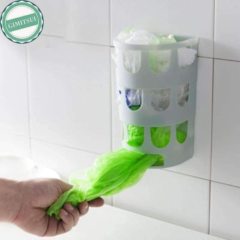 Planet Gates Blue Grocery Bag Holder Dispenser, Grocery Plastic Bag Storage Box Wall Mount Kitchen Organizer Recycler Plastic Shopping Bag Storage